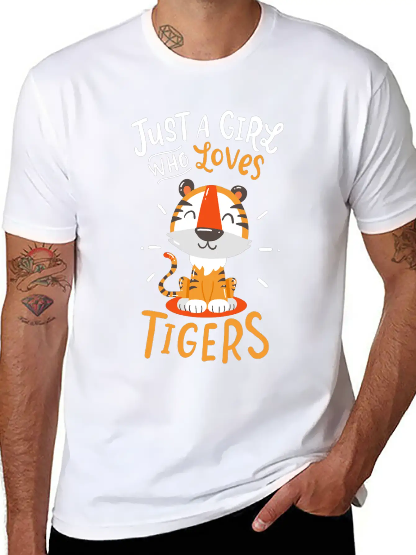 Tiger Classic Fit Graphic Tee For Daily Comfort – Unisex Cotton Shirt
