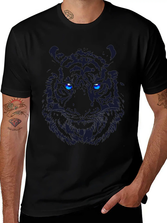 Tiger Head - Tiger Artwork - Wildlife Big Cats Modern Fit Casual T-Shirt – Clean And Versatile Design