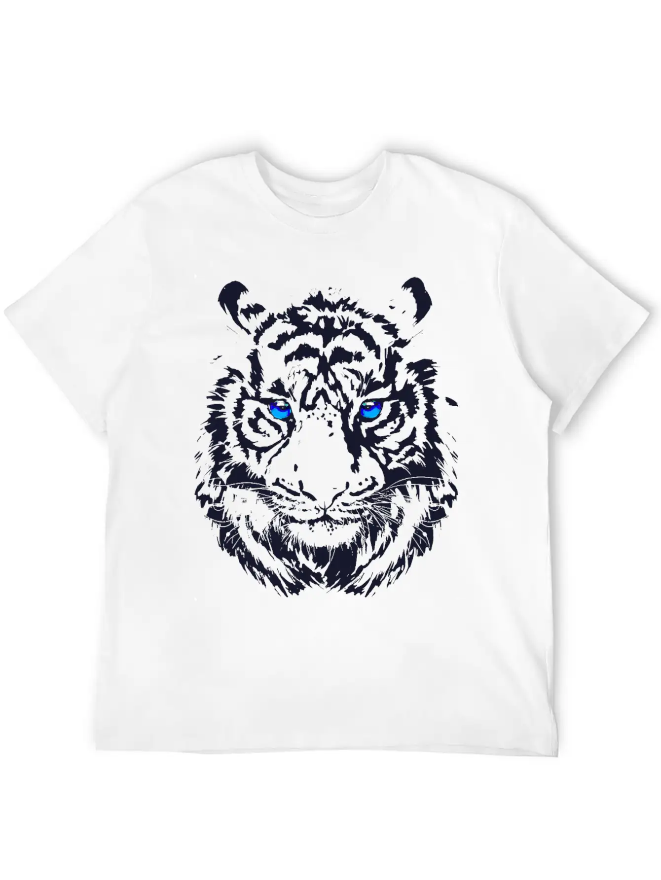 Tiger Head - Tiger Artwork - Wildlife Big Cats Modern Fit Casual T-Shirt – Clean And Versatile Design