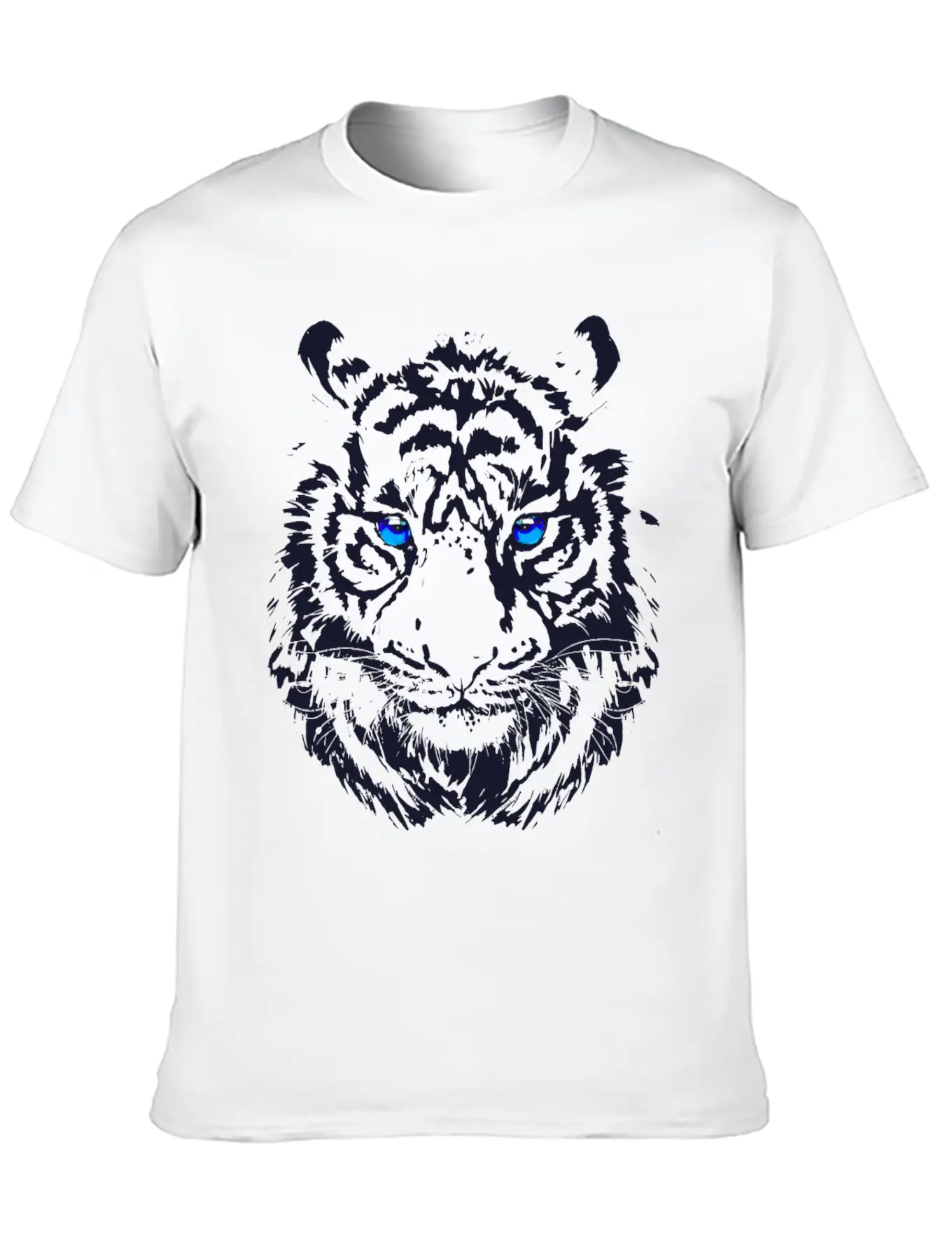 Tiger Head - Tiger Artwork - Wildlife Big Cats Modern Fit Casual T-Shirt – Clean And Versatile Design