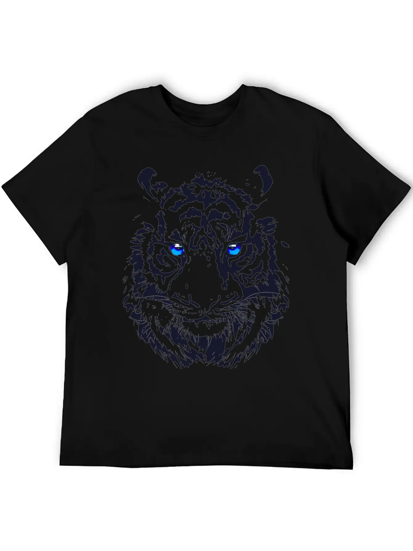 Tiger Head - Tiger Artwork - Wildlife Big Cats Modern Fit Casual T-Shirt – Clean And Versatile Design