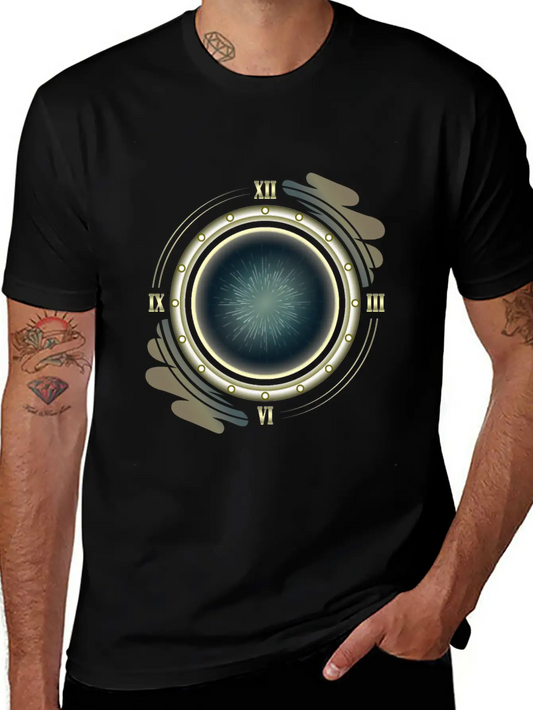 Time Travel Portal Basic Graphic T-Shirt – Daily Comfort In Soft Cotton