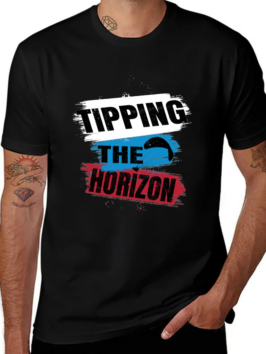 Tipping The Horizon Lightweight Cotton T-Shirt – Daily Comfort Graphic Shirt