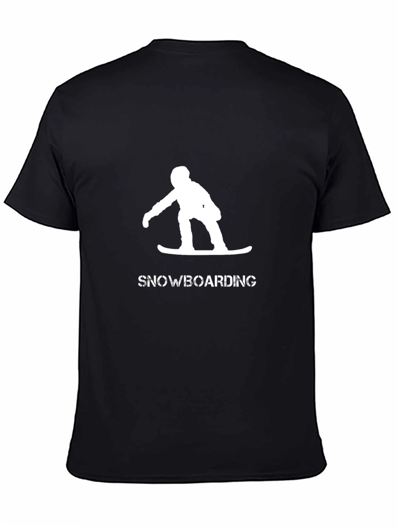 Snowboarding Graphic Tee - Black Cotton T-Shirt