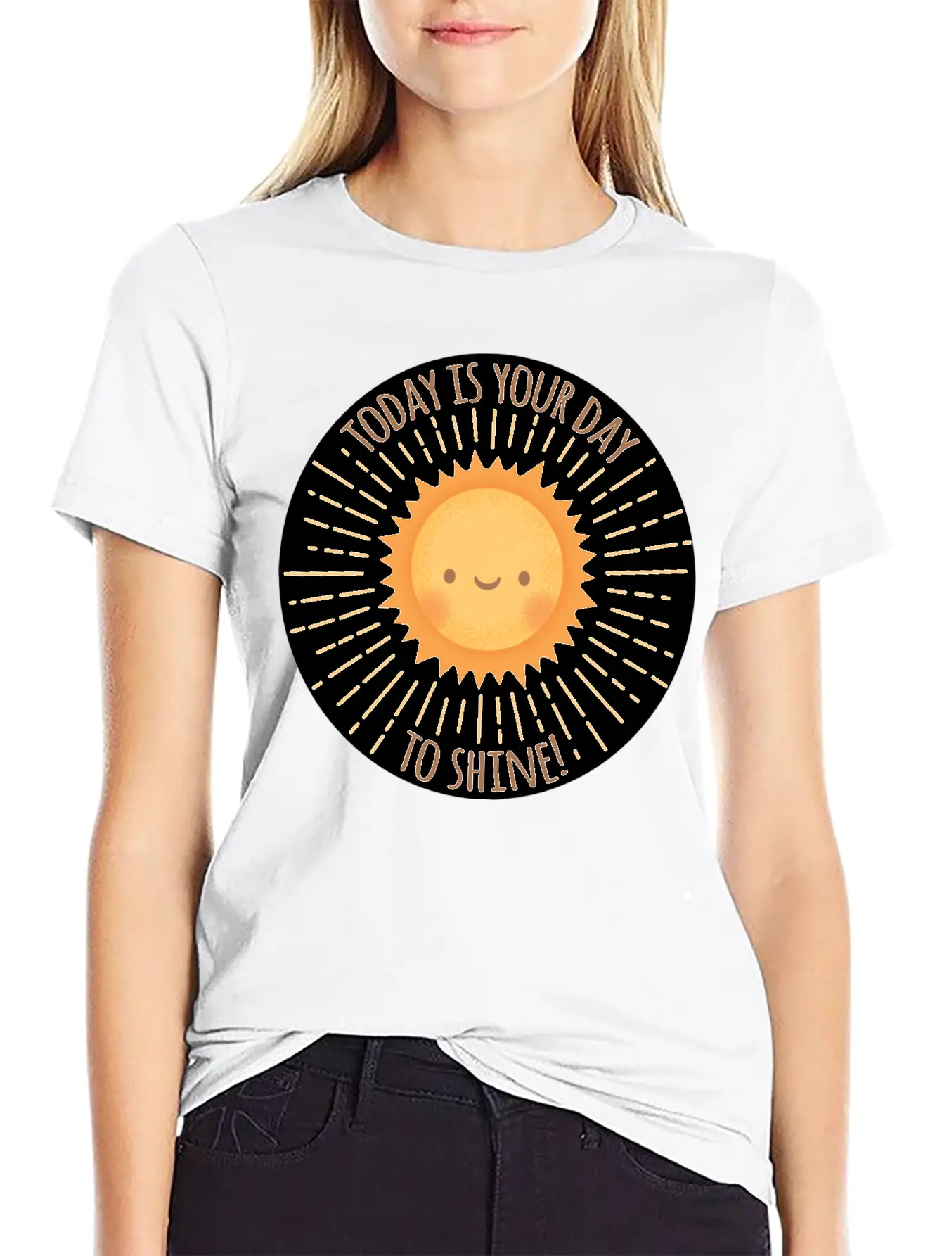 Today Is Your Day To Shine Cute Sun Doodle Essential Cotton Tee For Daily Outfits – Unisex Style