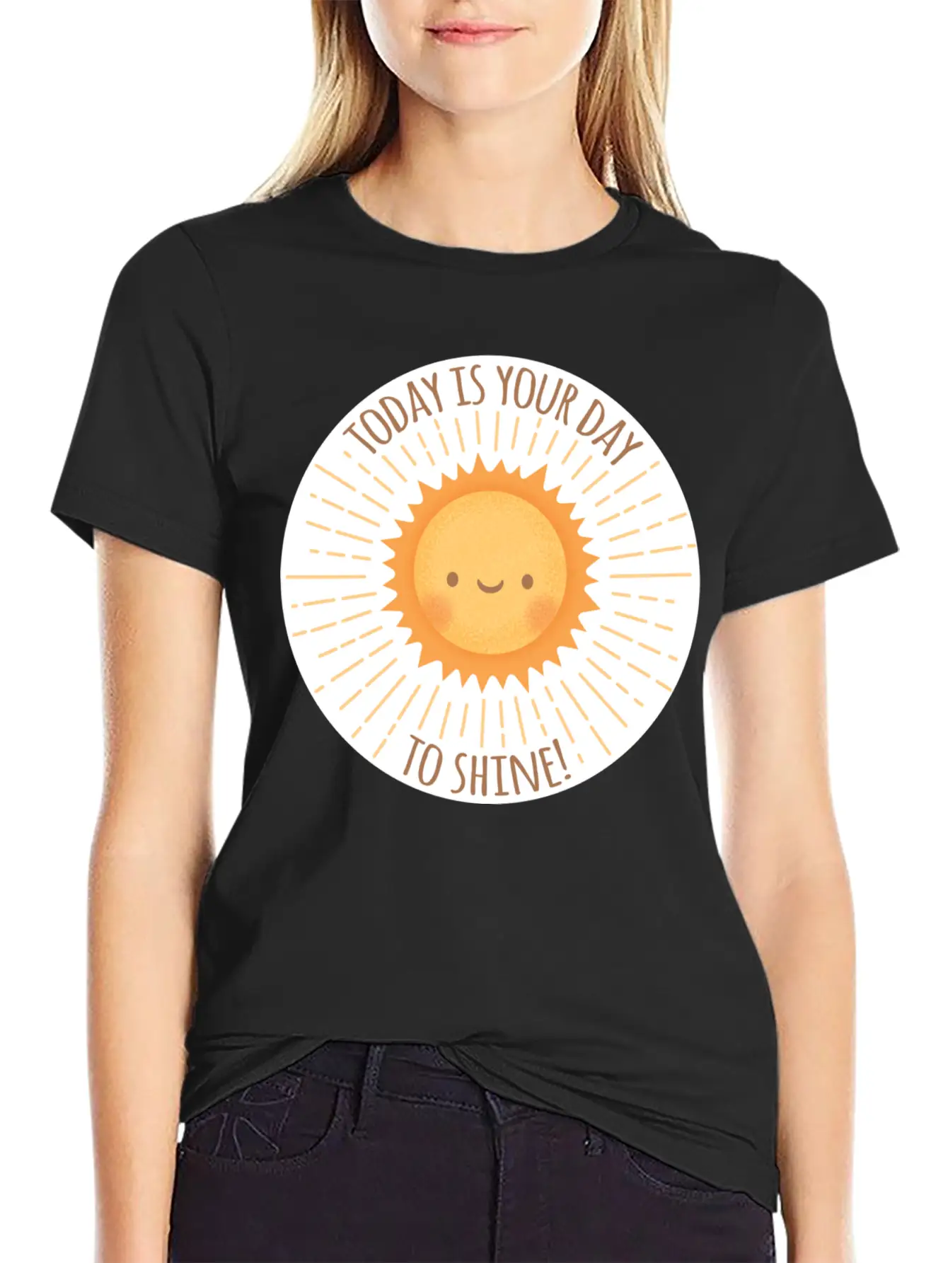 Today Is Your Day To Shine Cute Sun Doodle Essential Cotton Tee For Daily Outfits – Unisex Style