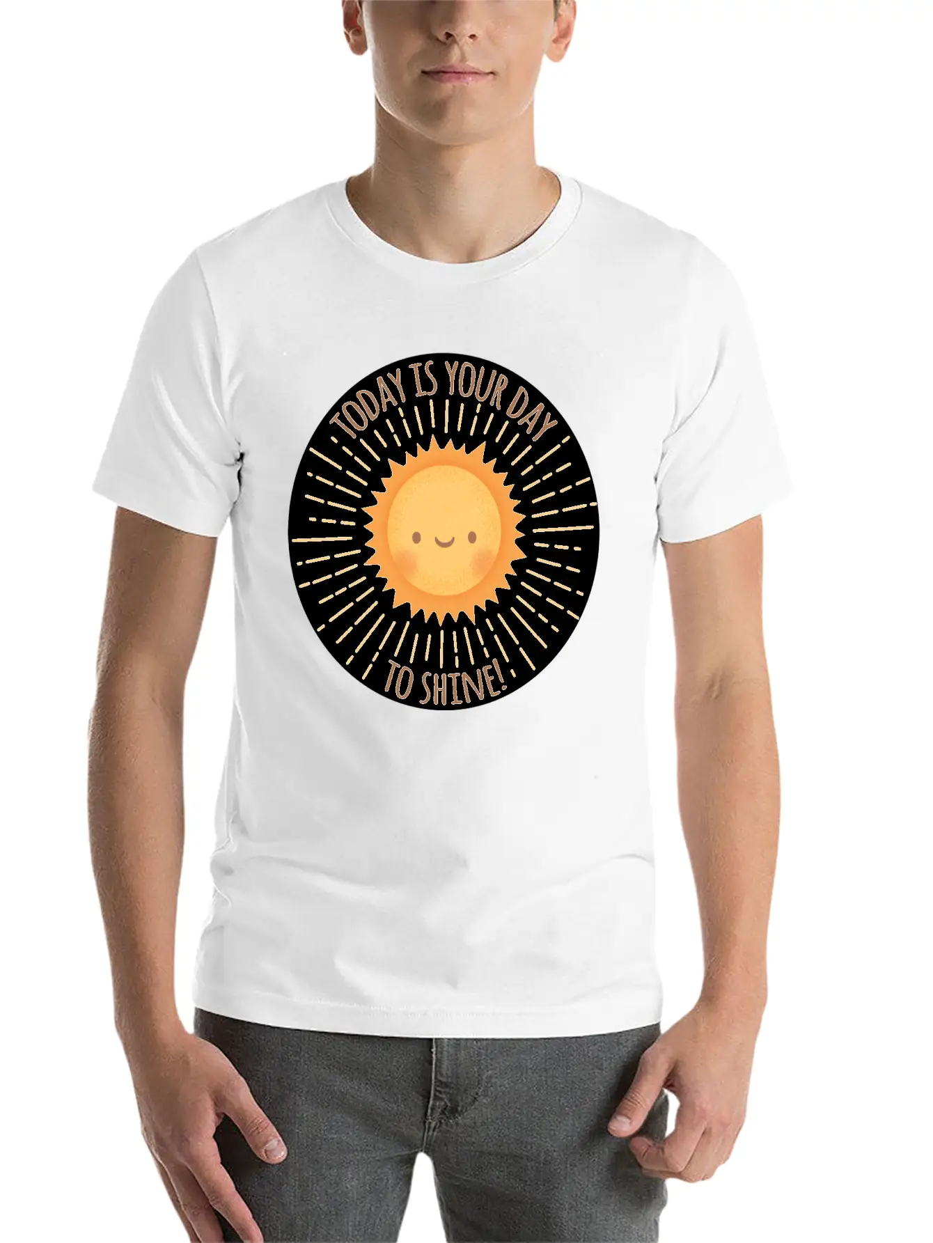 Today Is Your Day To Shine Cute Sun Doodle Essential Cotton Tee For Daily Outfits – Unisex Style