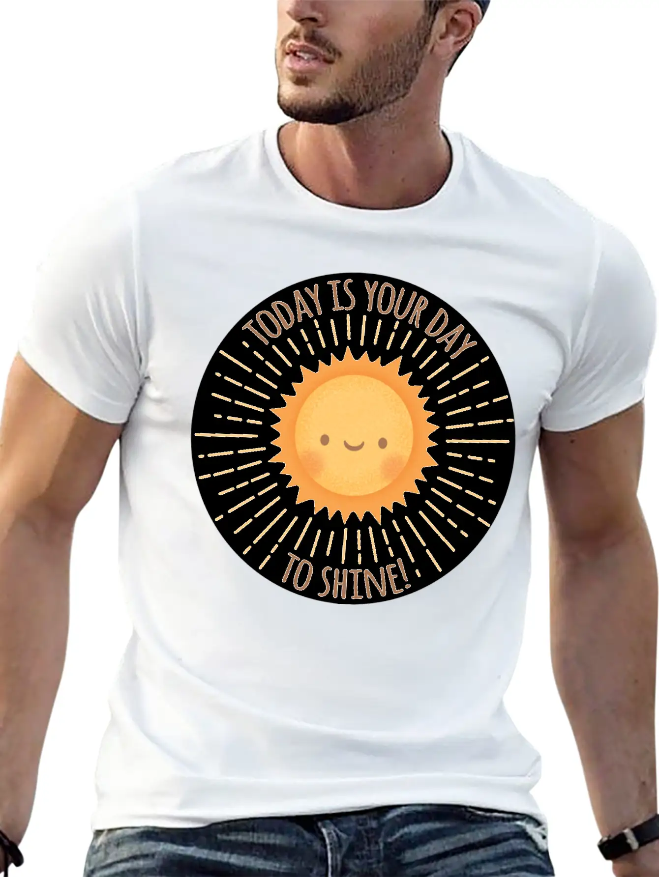 Today Is Your Day To Shine Cute Sun Doodle Essential Cotton Tee For Daily Outfits – Unisex Style