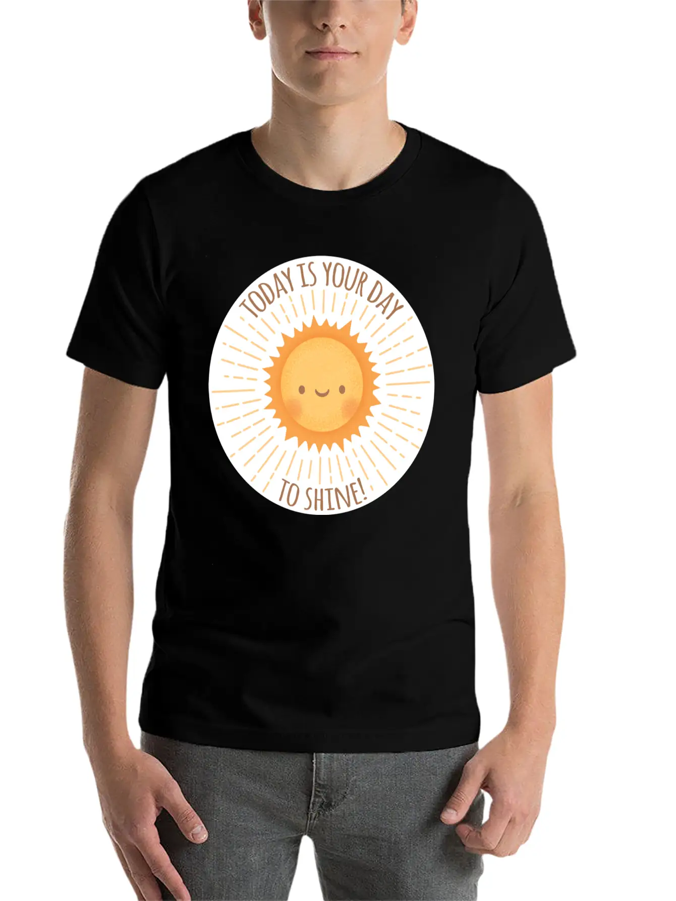 Today Is Your Day To Shine Cute Sun Doodle Essential Cotton Tee For Daily Outfits – Unisex Style