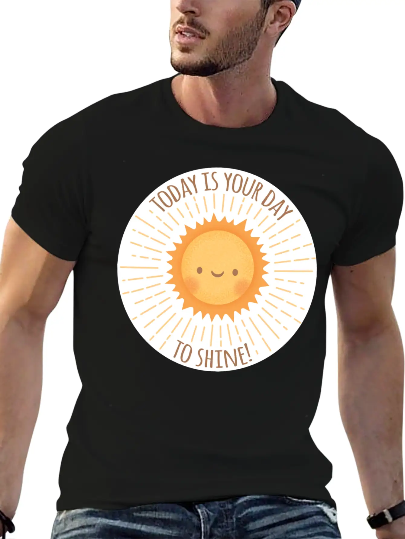 Today Is Your Day To Shine Cute Sun Doodle Essential Cotton Tee For Daily Outfits – Unisex Style