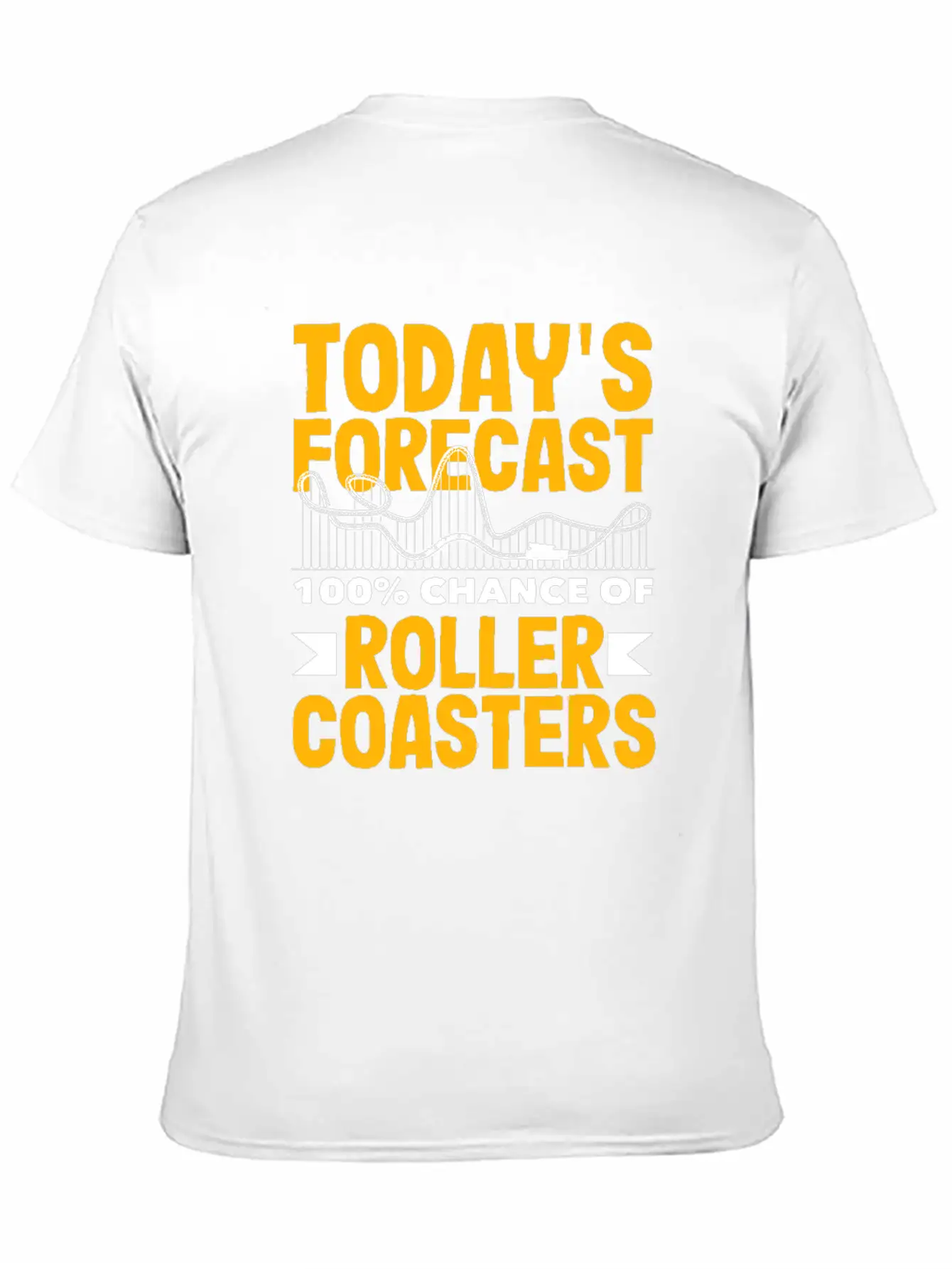 Today's Forecast 100% Chance Of Roller Coasters Soft Cotton Short Sleeve Tee – Unisex Wardrobe Staple