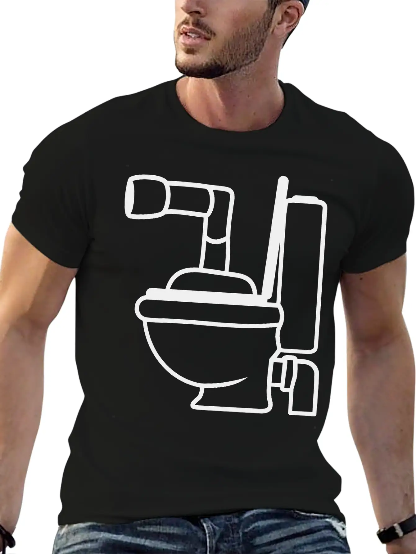 Toilet Toilet Bowl Bowl Design Cool Submarine Swim Unisex Casual T-Shirt ��� Clean Design For Daily Comfort