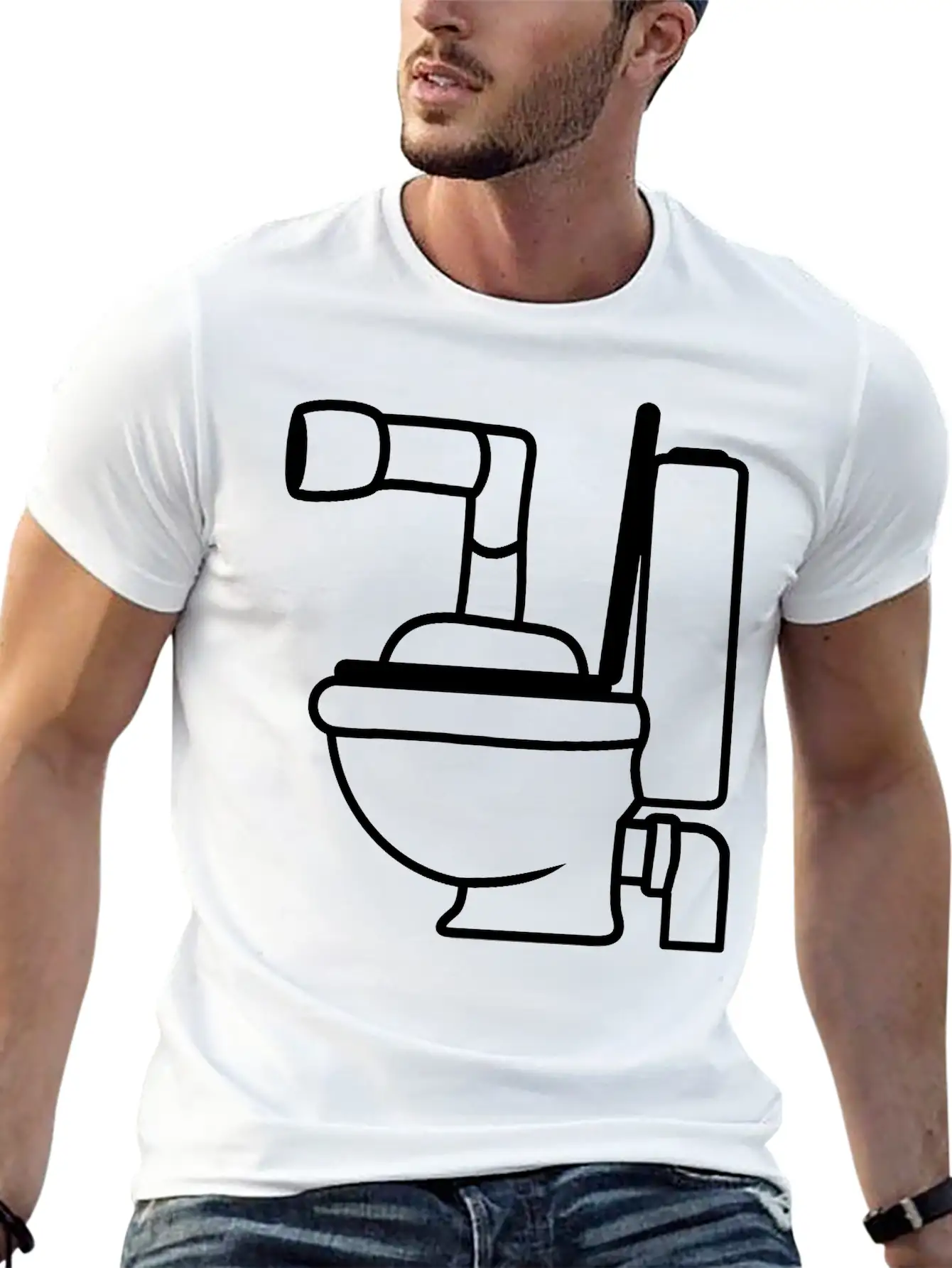 Toilet Toilet Bowl Bowl Design Cool Submarine Swim Unisex Casual T-Shirt ��� Clean Design For Daily Comfort