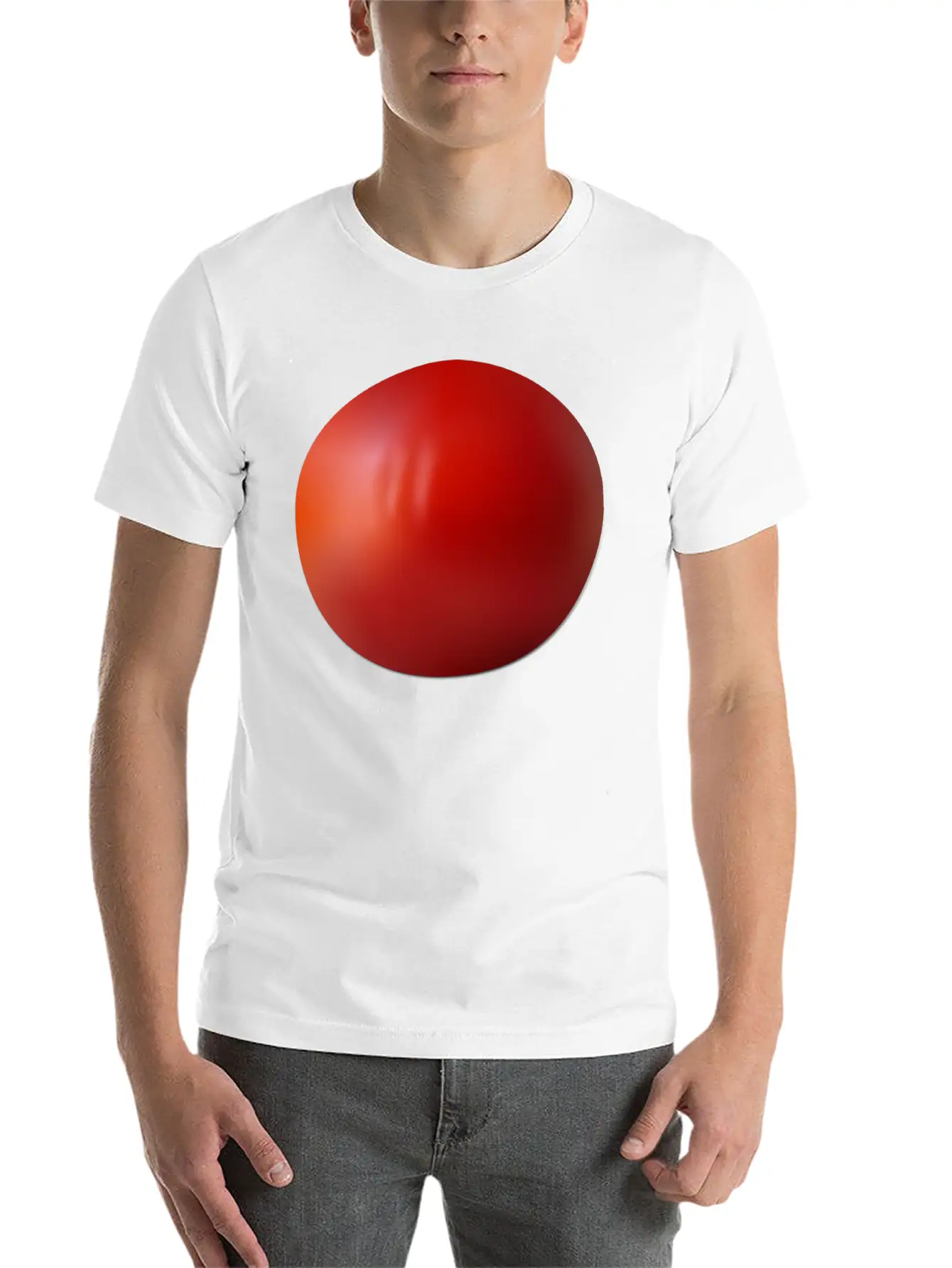 Tomato Mesh Gradient Relaxed Everyday Tee – Lightweight And Durable Cotton