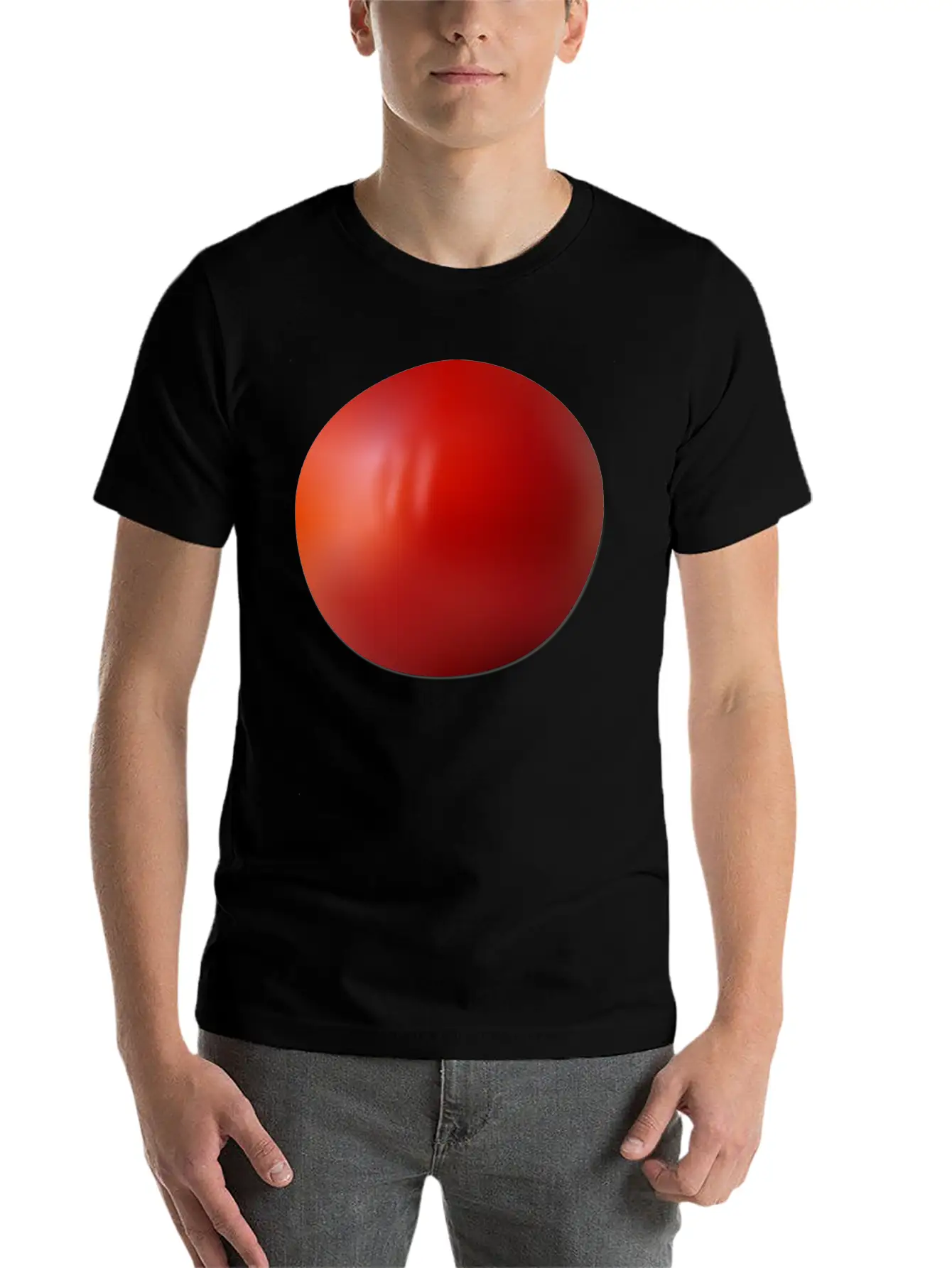 Tomato Mesh Gradient Relaxed Everyday Tee – Lightweight And Durable Cotton