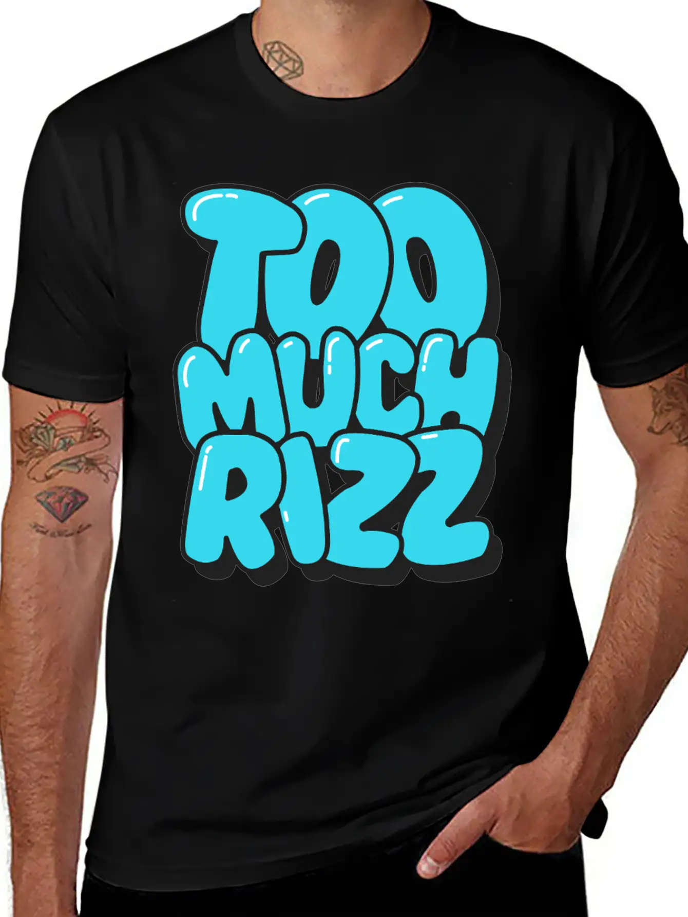 Too Much Rizz – Unstoppable Charm Essential Cotton Tee For Daily Outfits – Unisex Style