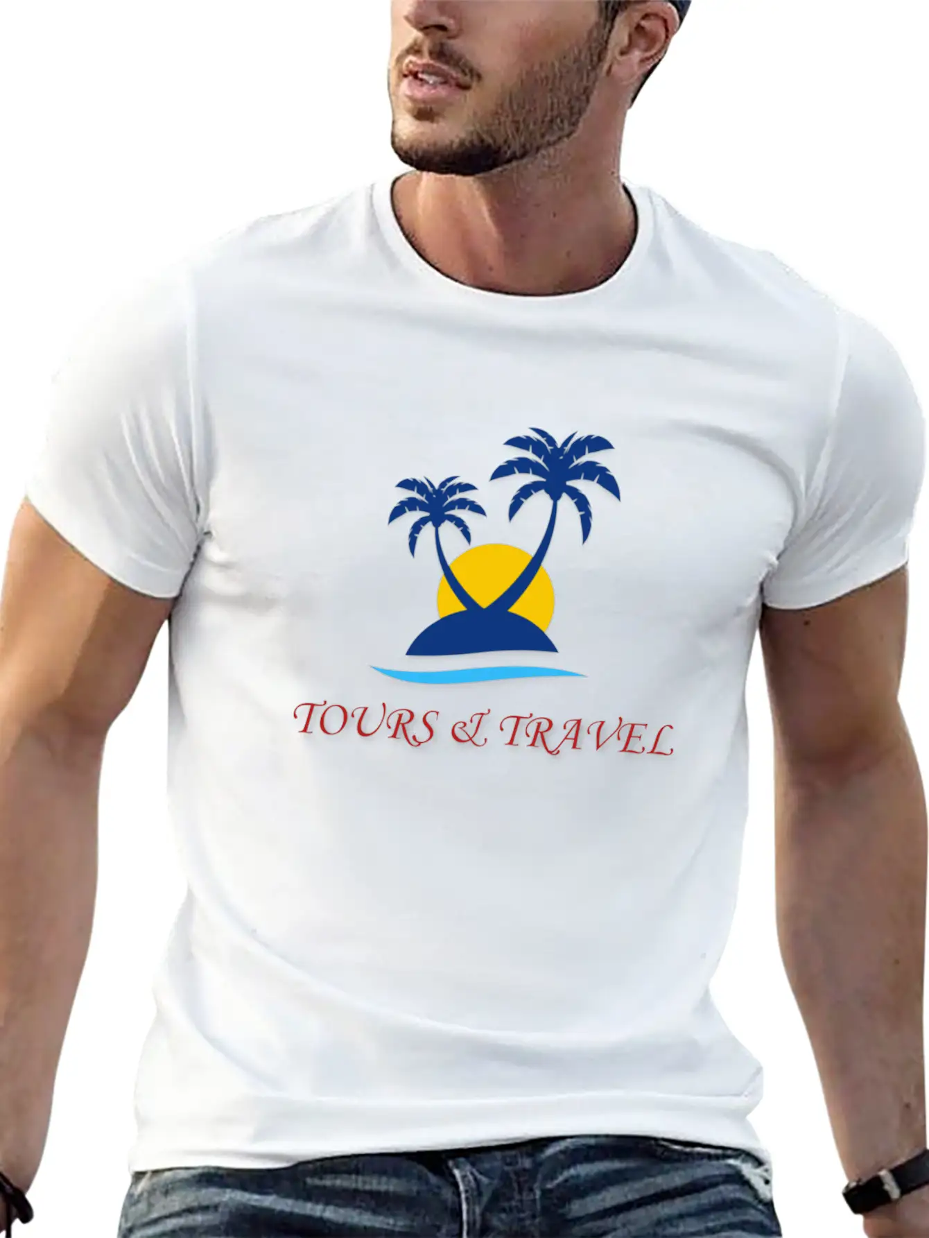 Tours And Travel Modern Fit Casual T-Shirt – Clean And Versatile Design