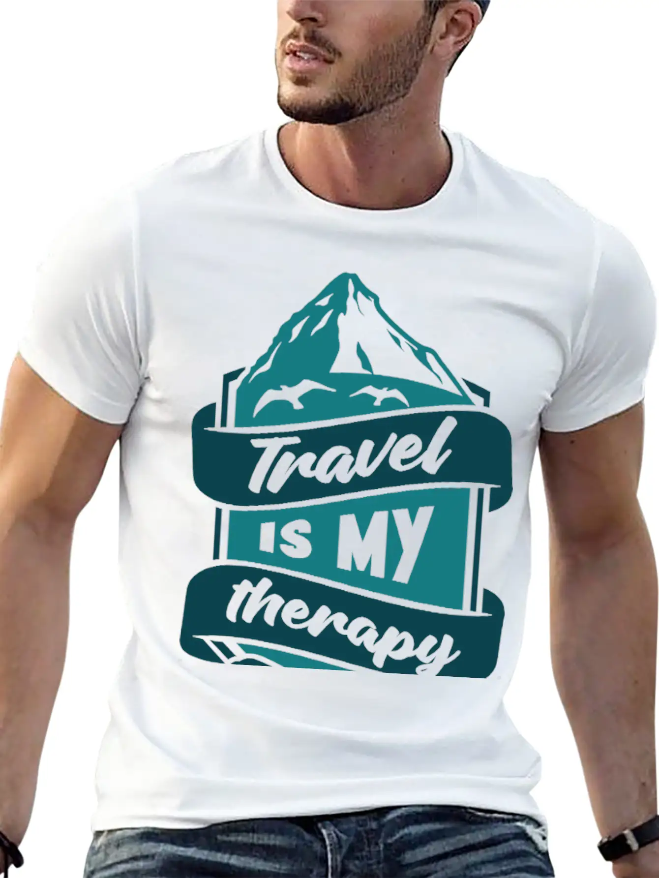 Travel Is My Therapy Unisex Casual T-Shirt – Clean Design For Daily Comfort