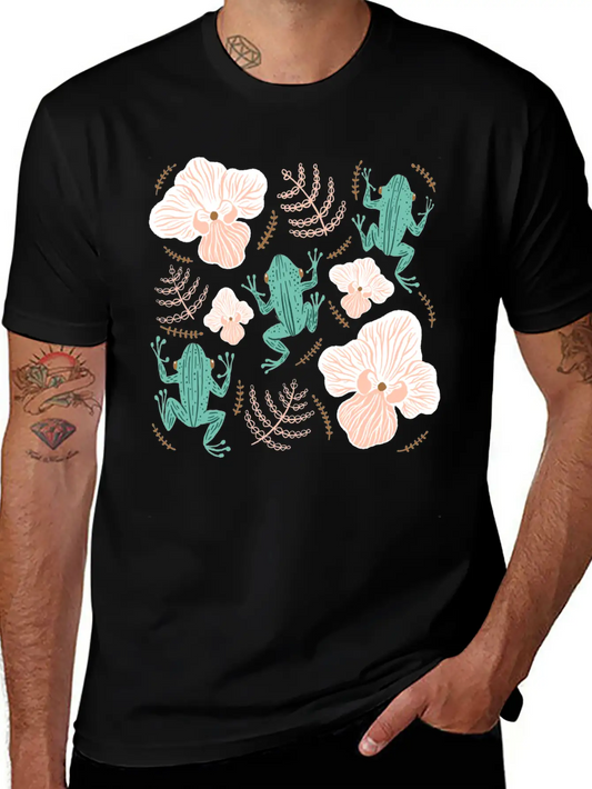Tree Frog Floral Basic Graphic T-Shirt – Daily Comfort In Soft Cotton