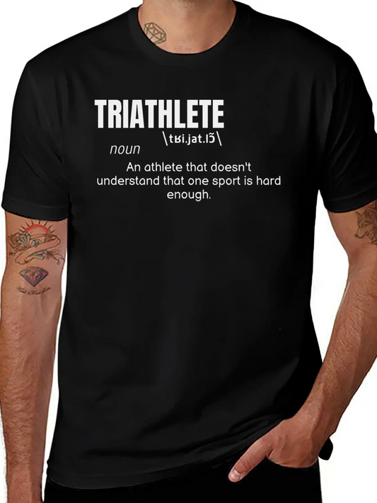 Triathlete Definition Quote Funny Athlete Lightweight Cotton T-Shirt – Daily Comfort Graphic Shirt