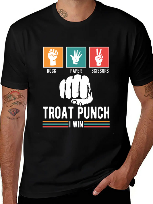 Troat Punch I Win Basic Graphic T-Shirt – Daily Comfort In Soft Cotton