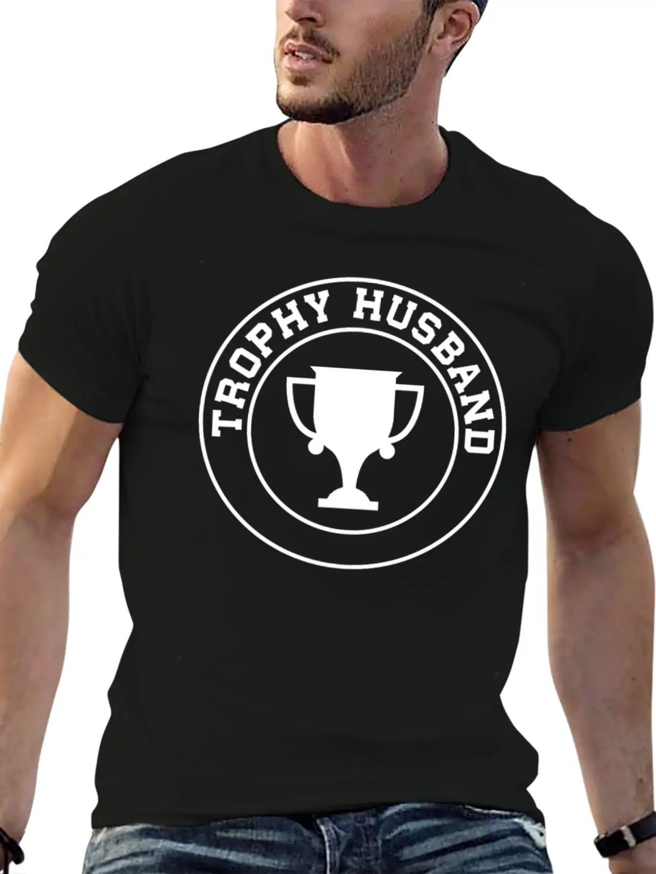 Trophy Husband Trophy Classic Fit Graphic Tee For Daily Comfort – Unisex Cotton Shirt