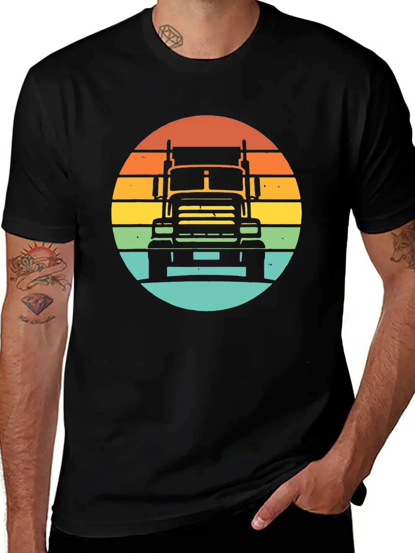 Truck Drive Unisex Casual T-Shirt – Clean Design For Daily Comfort