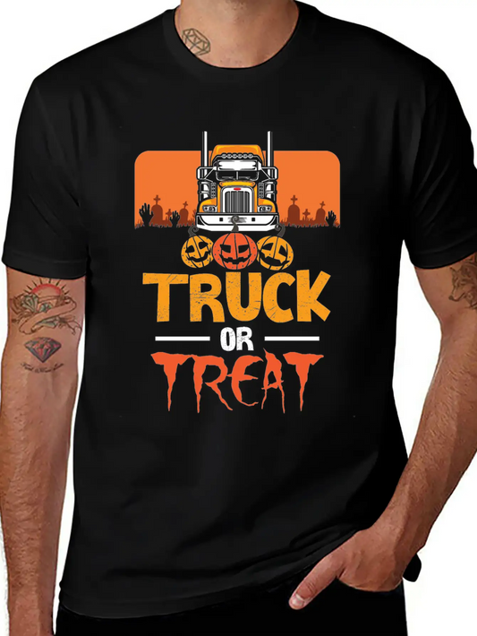 Truck Or Treat Truck Classic Fit Graphic Tee For Daily Comfort – Unisex Cotton Shirt