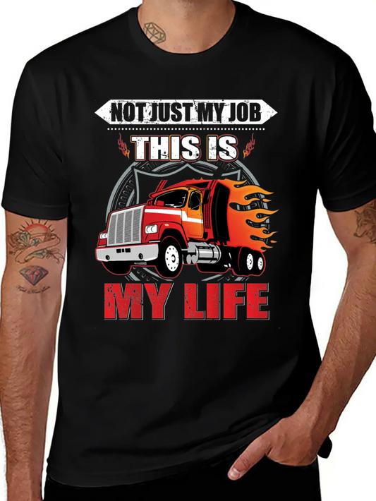 Trucker Truck Driver Truck Lover Farmer Lightweight Cotton T-Shirt – Daily Comfort Graphic Shirt