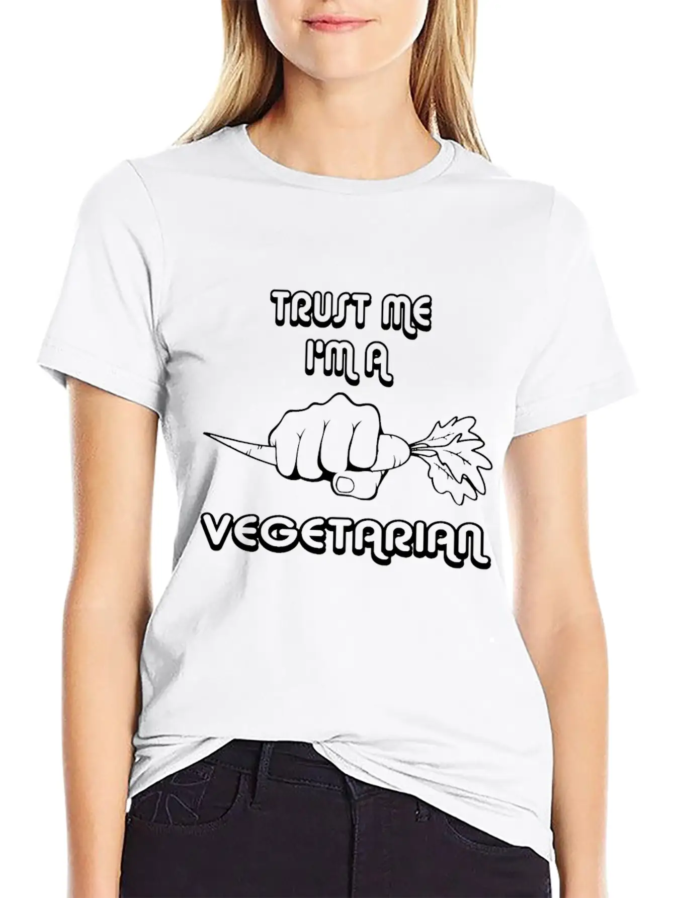Trust Me I'm A Vegetarian - Vegetarian Relaxed Everyday Tee – Lightweight And Durable Cotton