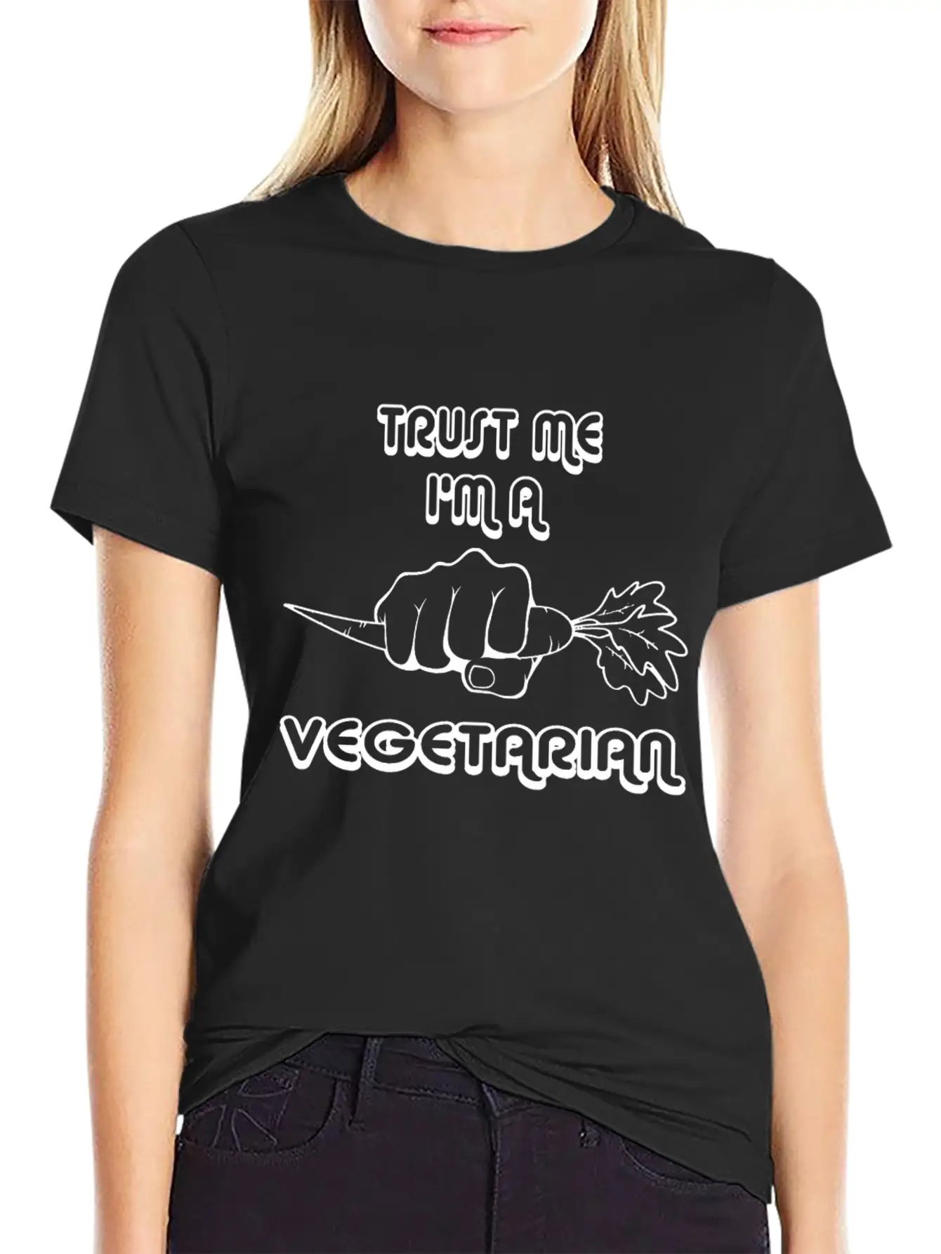 Trust Me I'm A Vegetarian - Vegetarian Relaxed Everyday Tee – Lightweight And Durable Cotton