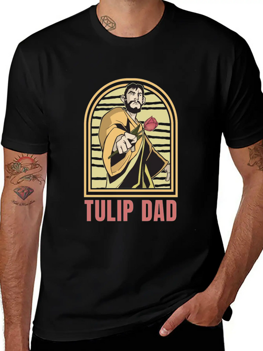 Tulip Gardening Dad Unisex Casual T-Shirt – Clean Design For Daily Comfort