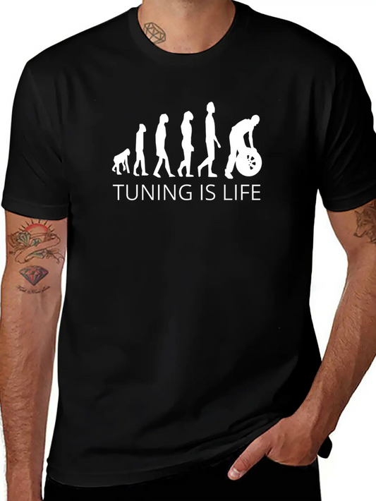 Tuning Is Life Comfortable Minimalist Graphic Tee – Summer Style Essential