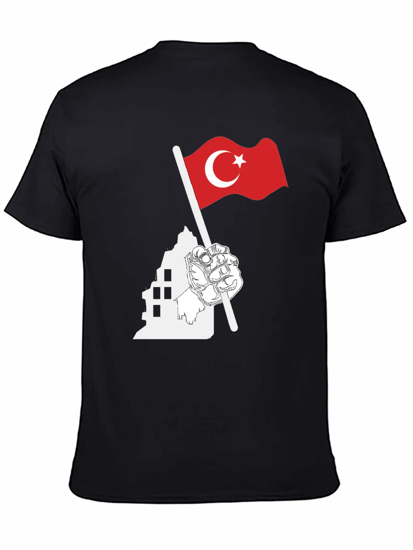 Turkey Flag Hand Classic Fit Graphic Tee For Daily Comfort – Unisex Cotton Shirt