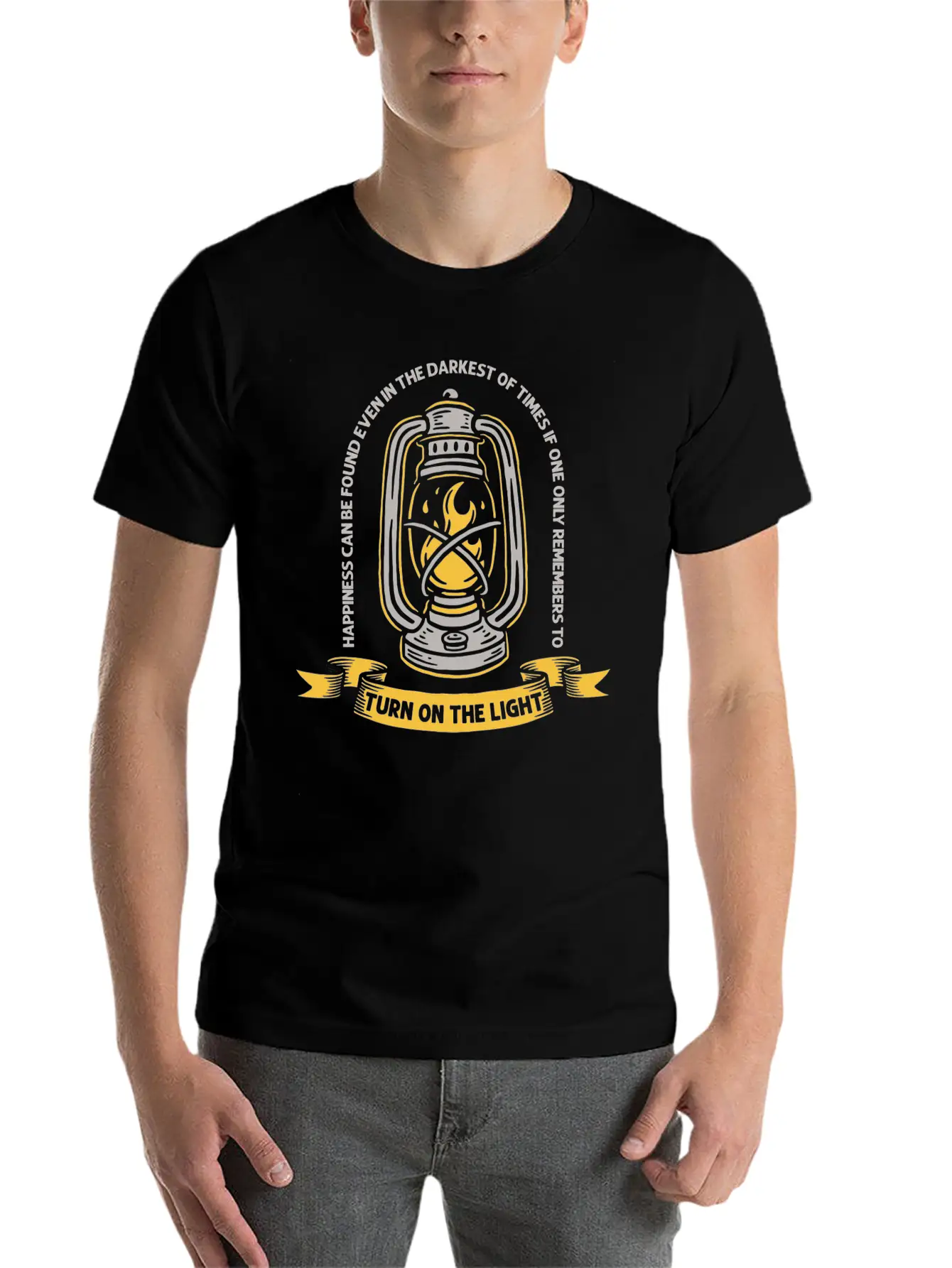 Turn On The Light Modern Fit Casual T-Shirt – Clean And Versatile Design