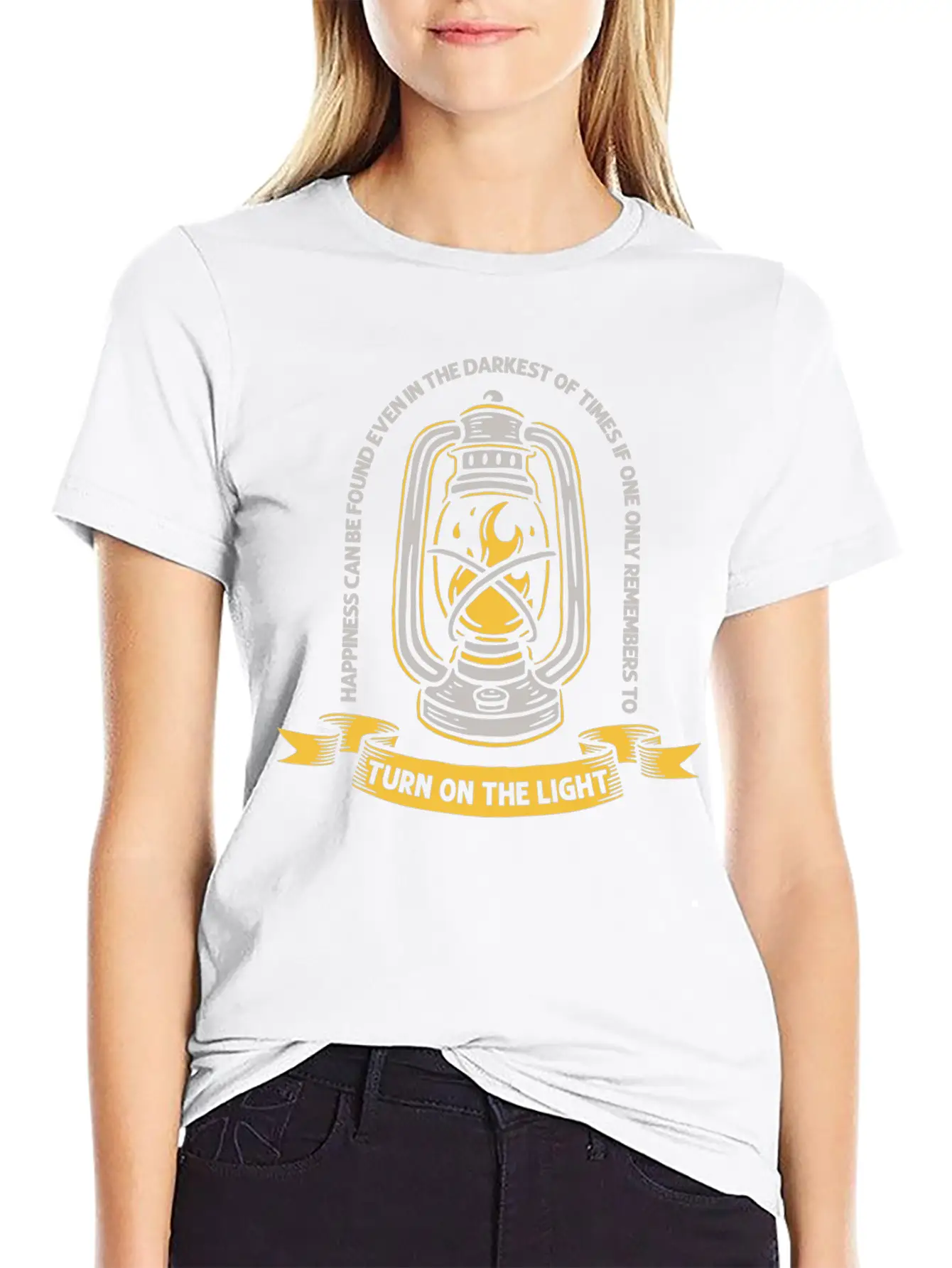 Turn On The Light Modern Fit Casual T-Shirt – Clean And Versatile Design