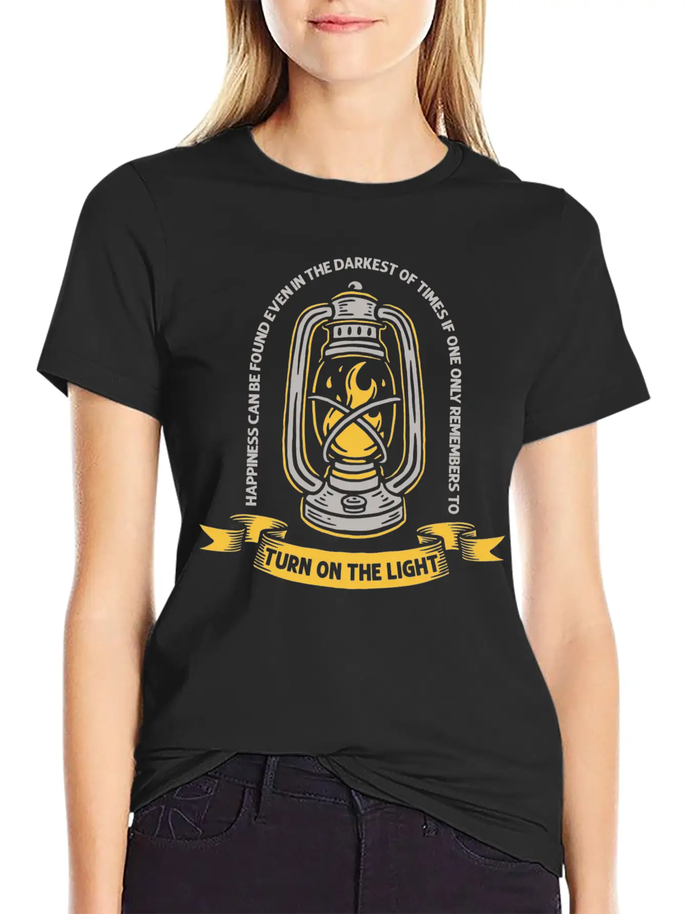 Turn On The Light Modern Fit Casual T-Shirt – Clean And Versatile Design