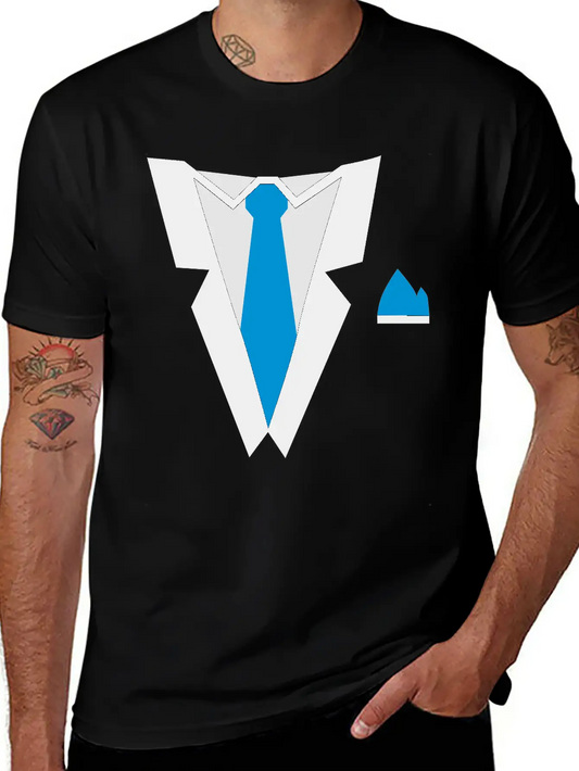 Tuxedo Essential Cotton Tee For Daily Outfits – Unisex Style