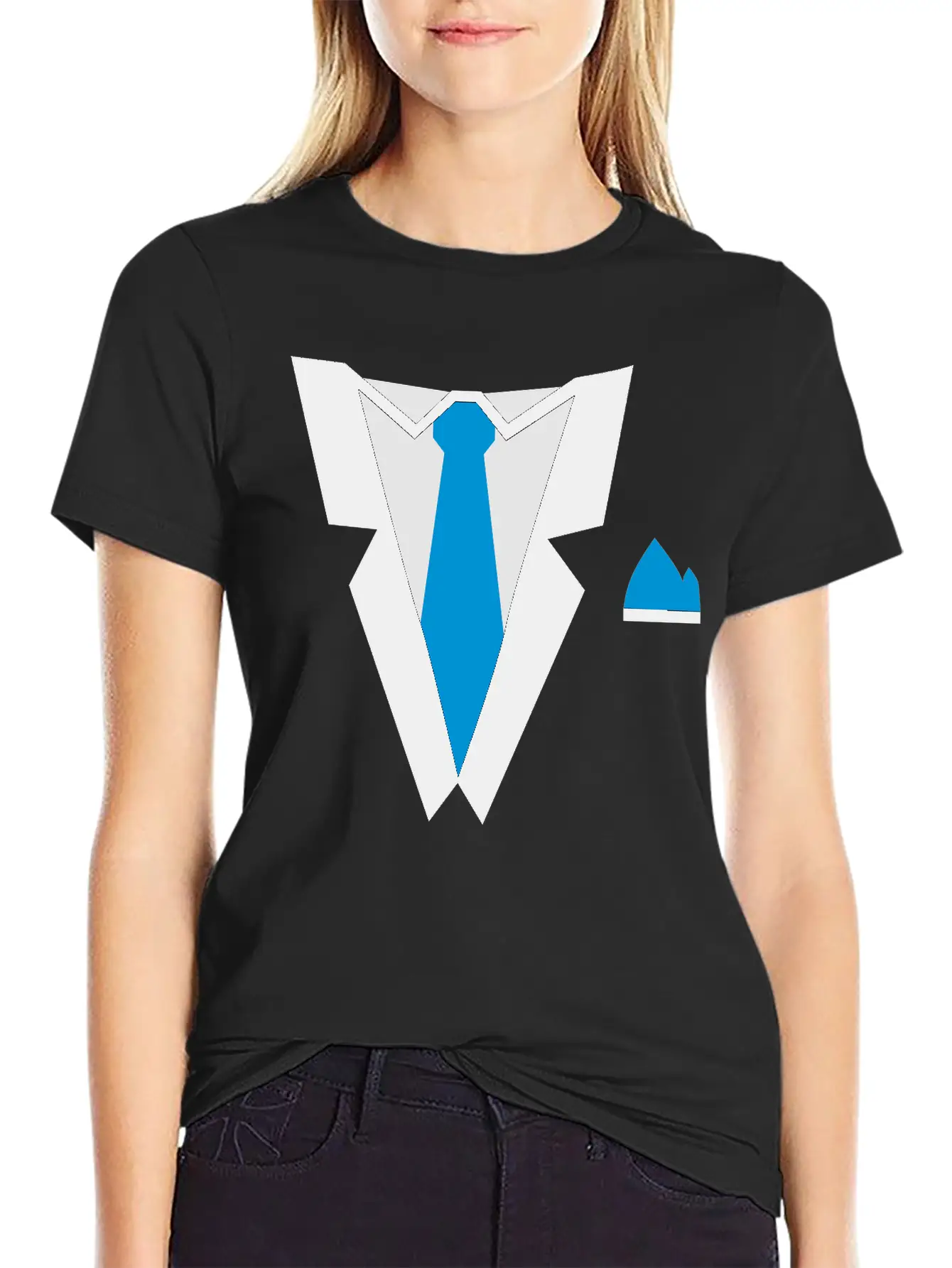 Tuxedo Essential Cotton Tee For Daily Outfits – Unisex Style