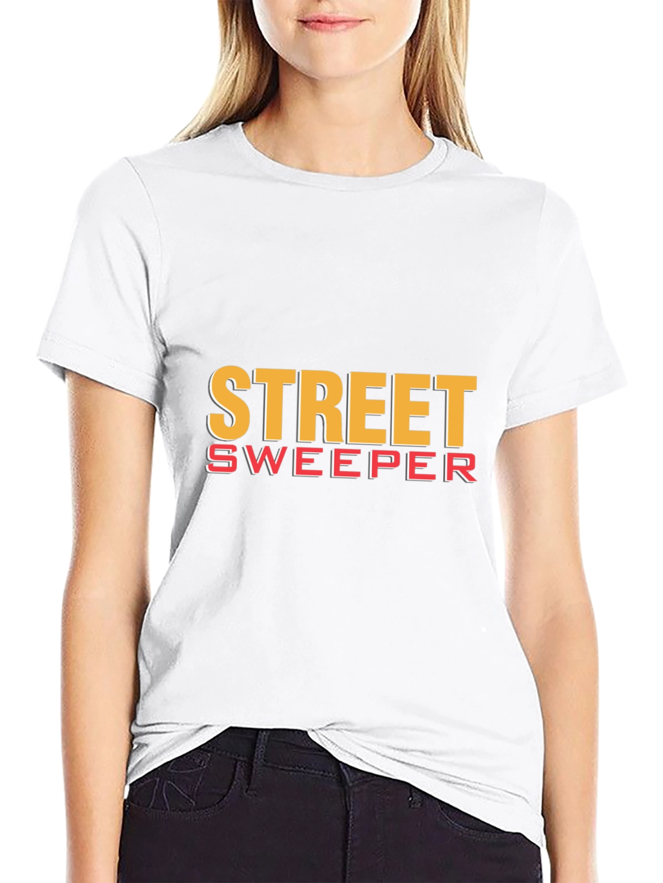 Street Sweeper Graphic Tee - Black Cotton T-Shirt