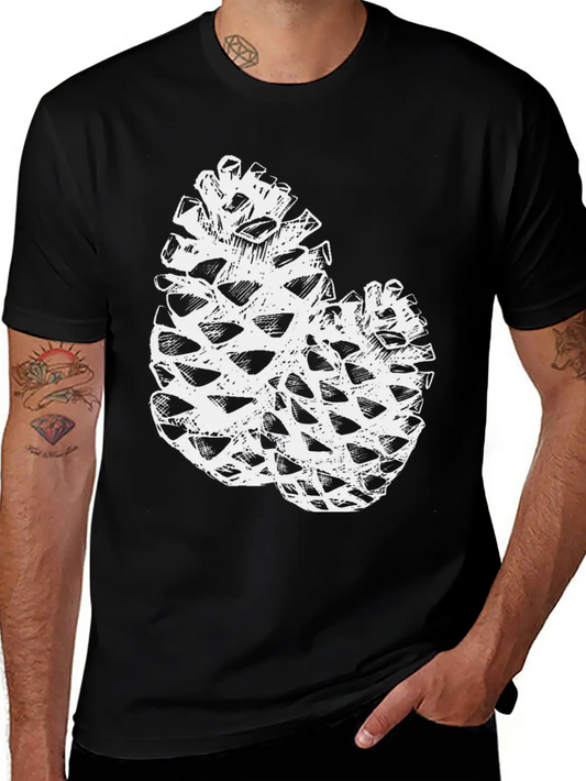 Two Pine Cones Basic Graphic T-Shirt – Daily Comfort In Soft Cotton