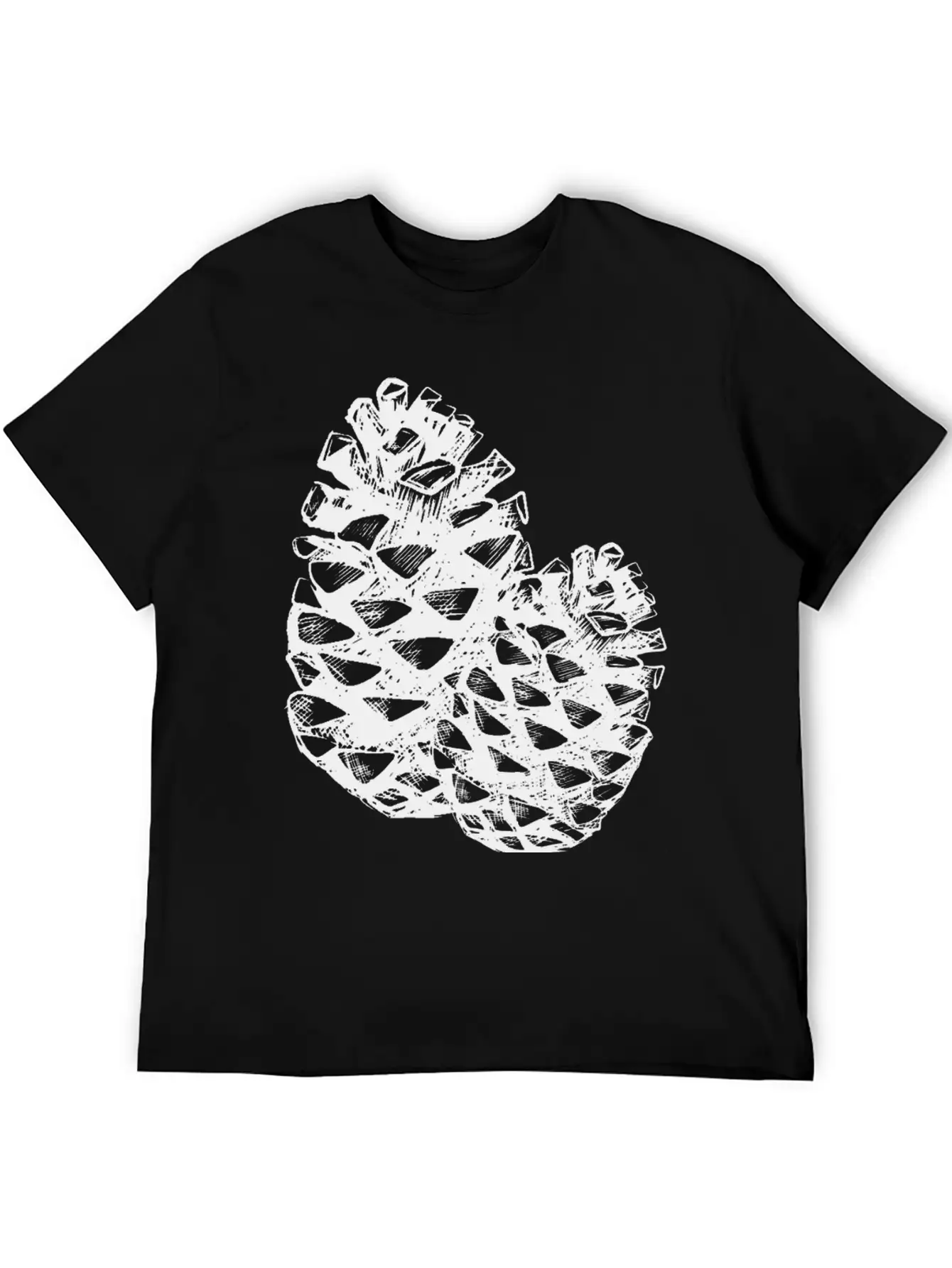Two Pine Cones Basic Graphic T-Shirt – Daily Comfort In Soft Cotton