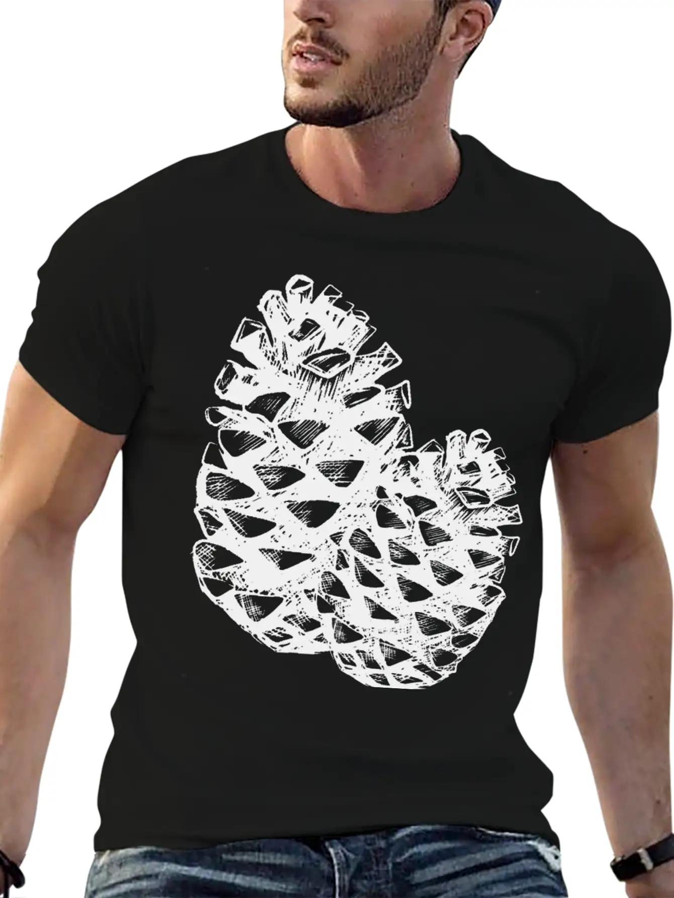 Two Pine Cones Basic Graphic T-Shirt – Daily Comfort In Soft Cotton