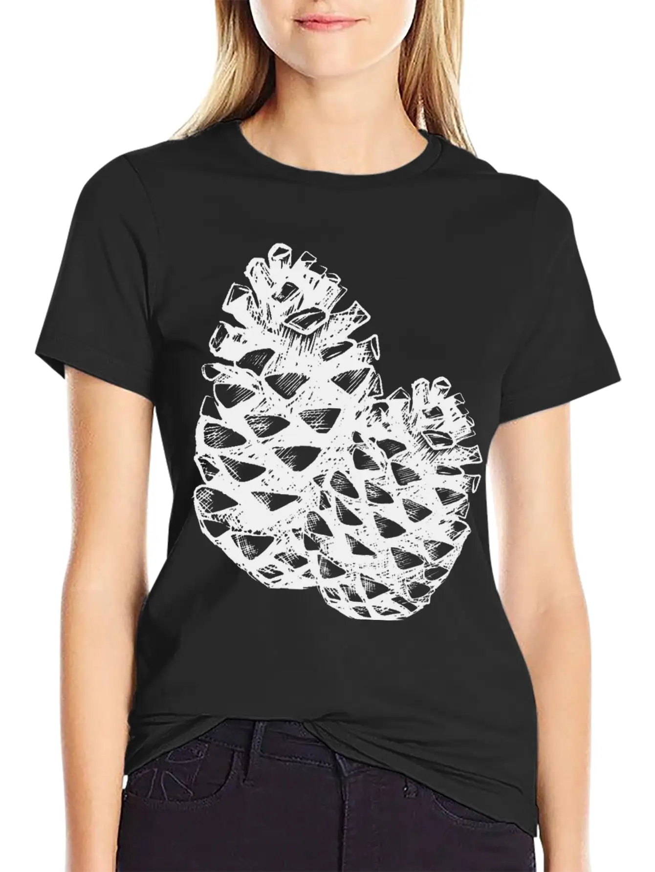 Two Pine Cones Basic Graphic T-Shirt – Daily Comfort In Soft Cotton