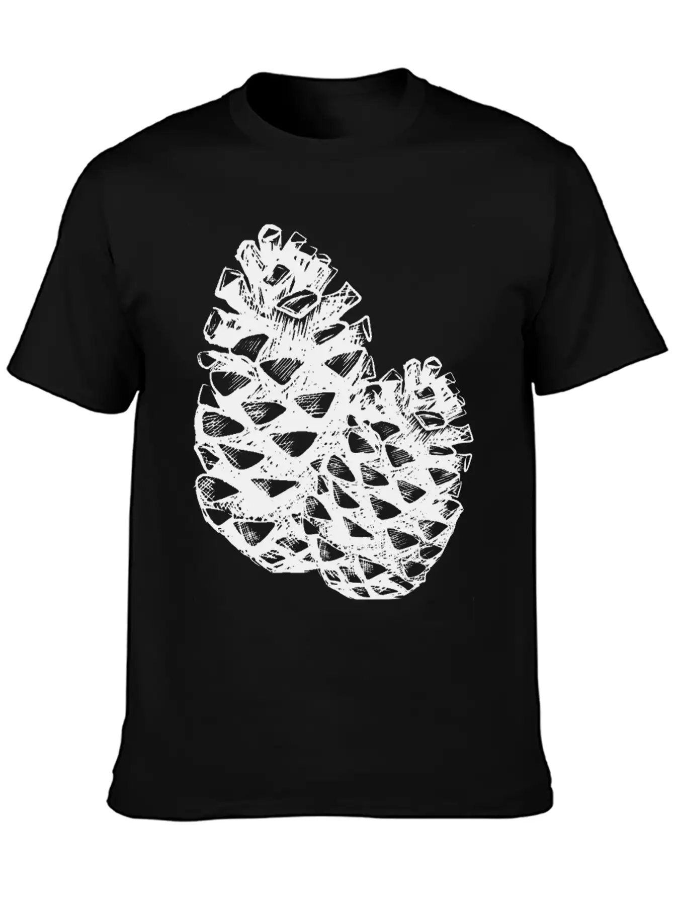 Two Pine Cones Basic Graphic T-Shirt – Daily Comfort In Soft Cotton