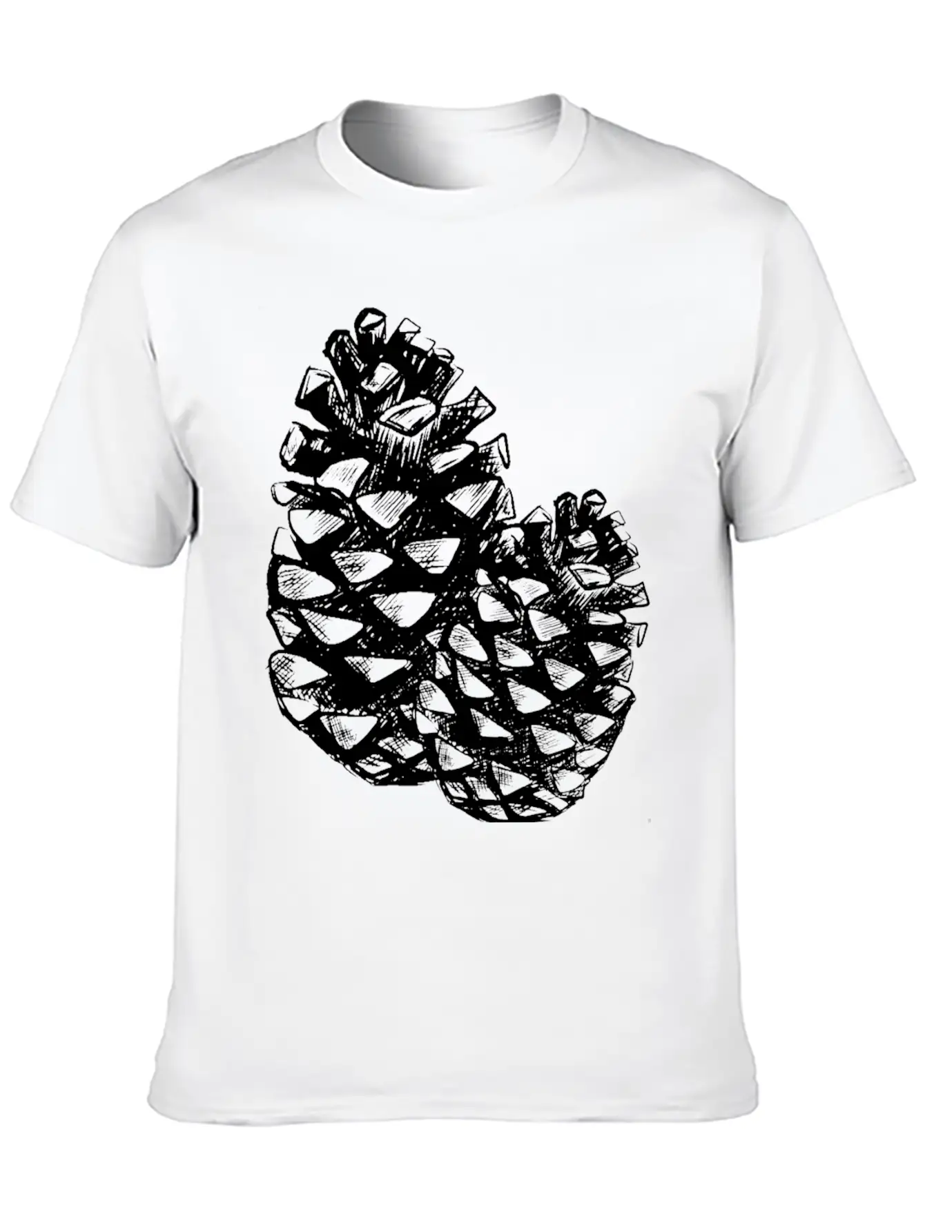 Two Pine Cones Basic Graphic T-Shirt – Daily Comfort In Soft Cotton