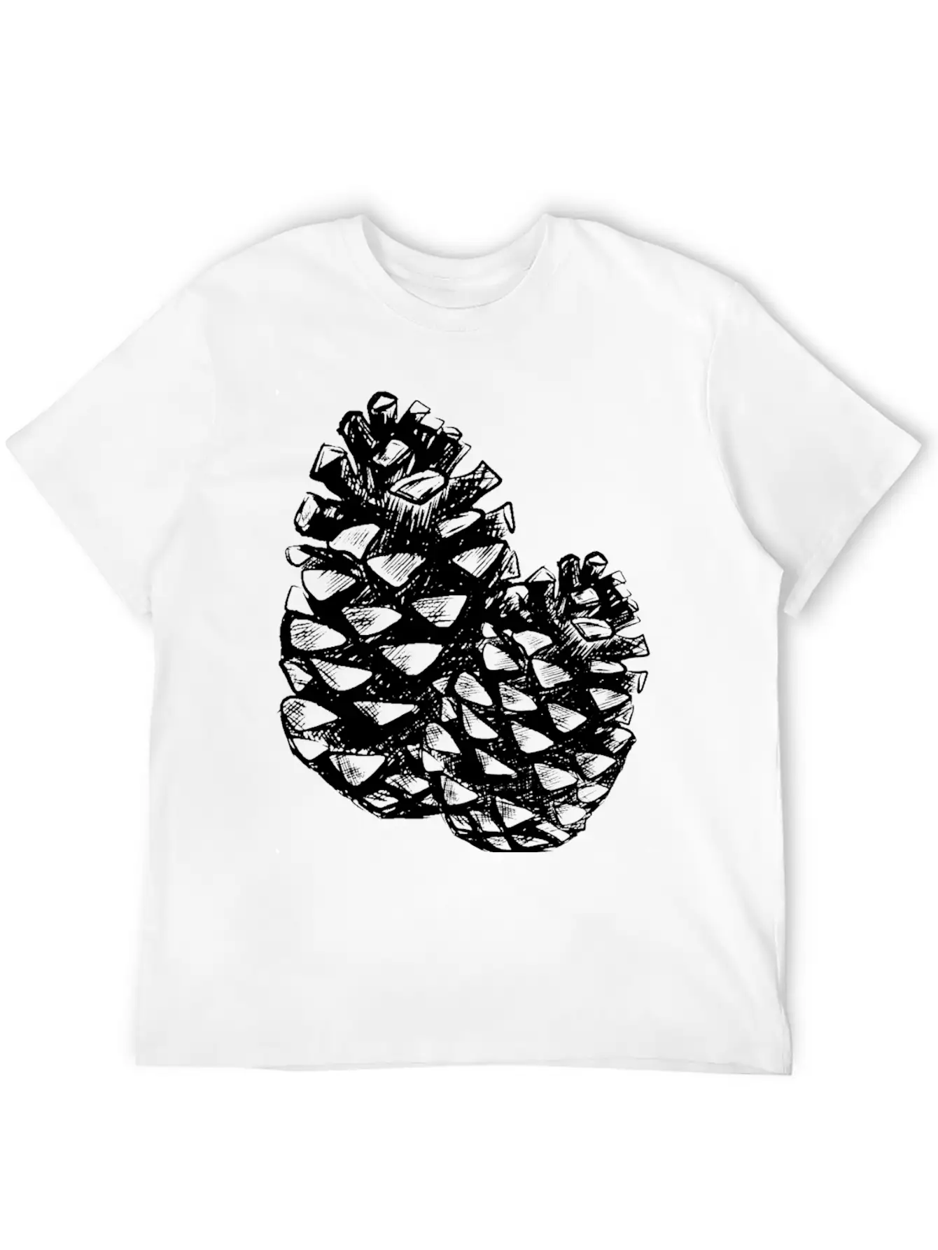 Two Pine Cones Basic Graphic T-Shirt – Daily Comfort In Soft Cotton