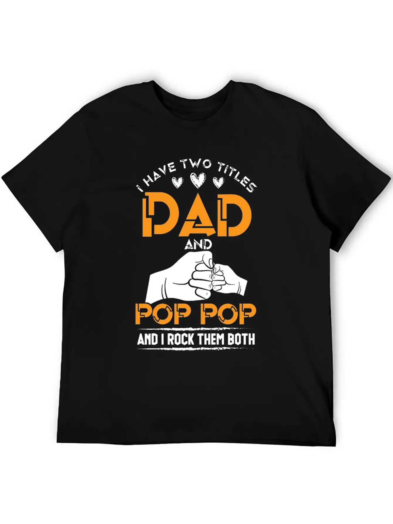 Two Titles Dad And Pop Pop Grandpa Father's Day Relaxed Everyday Tee – Lightweight And Durable Cotton
