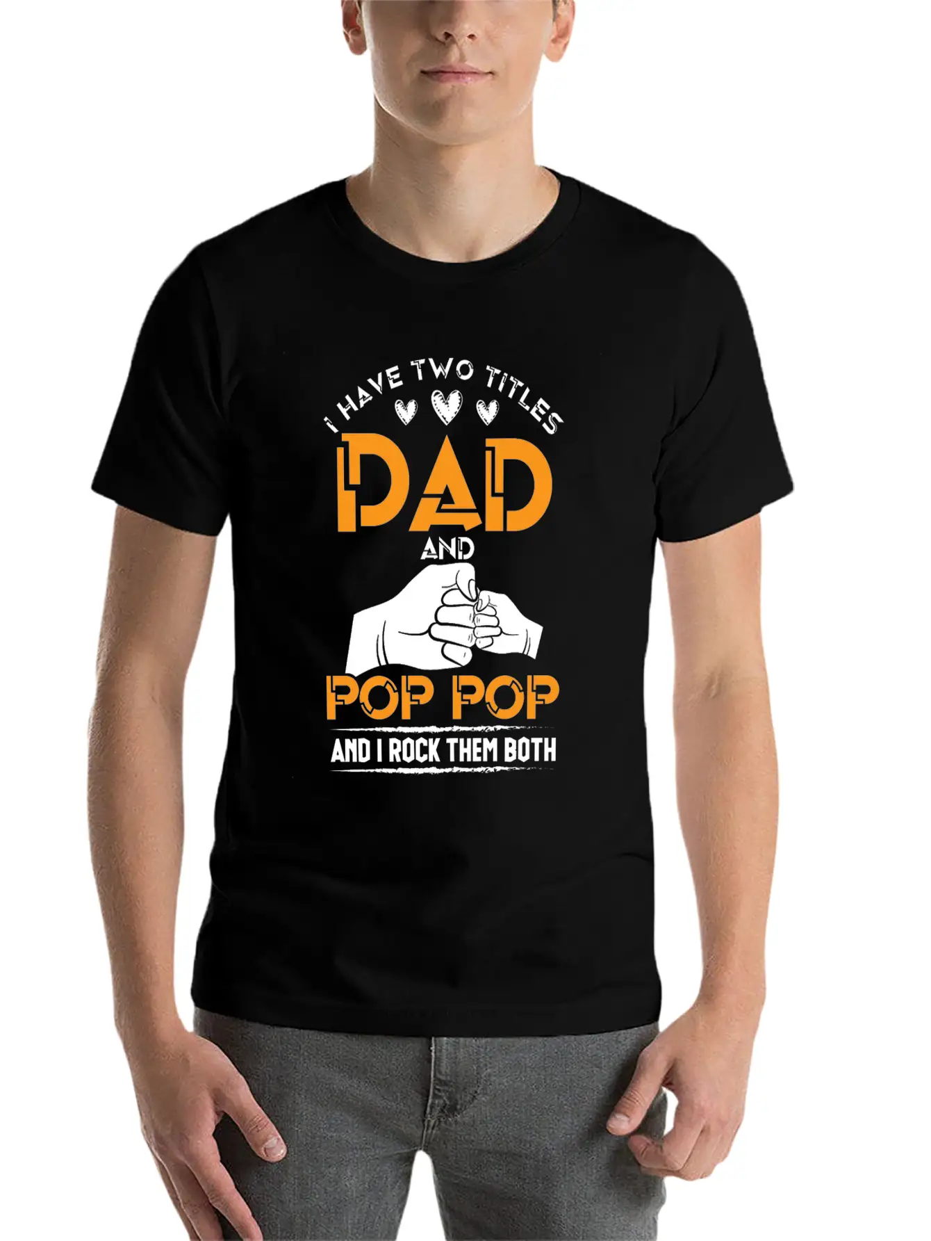 Two Titles Dad And Pop Pop Grandpa Father's Day Relaxed Everyday Tee – Lightweight And Durable Cotton