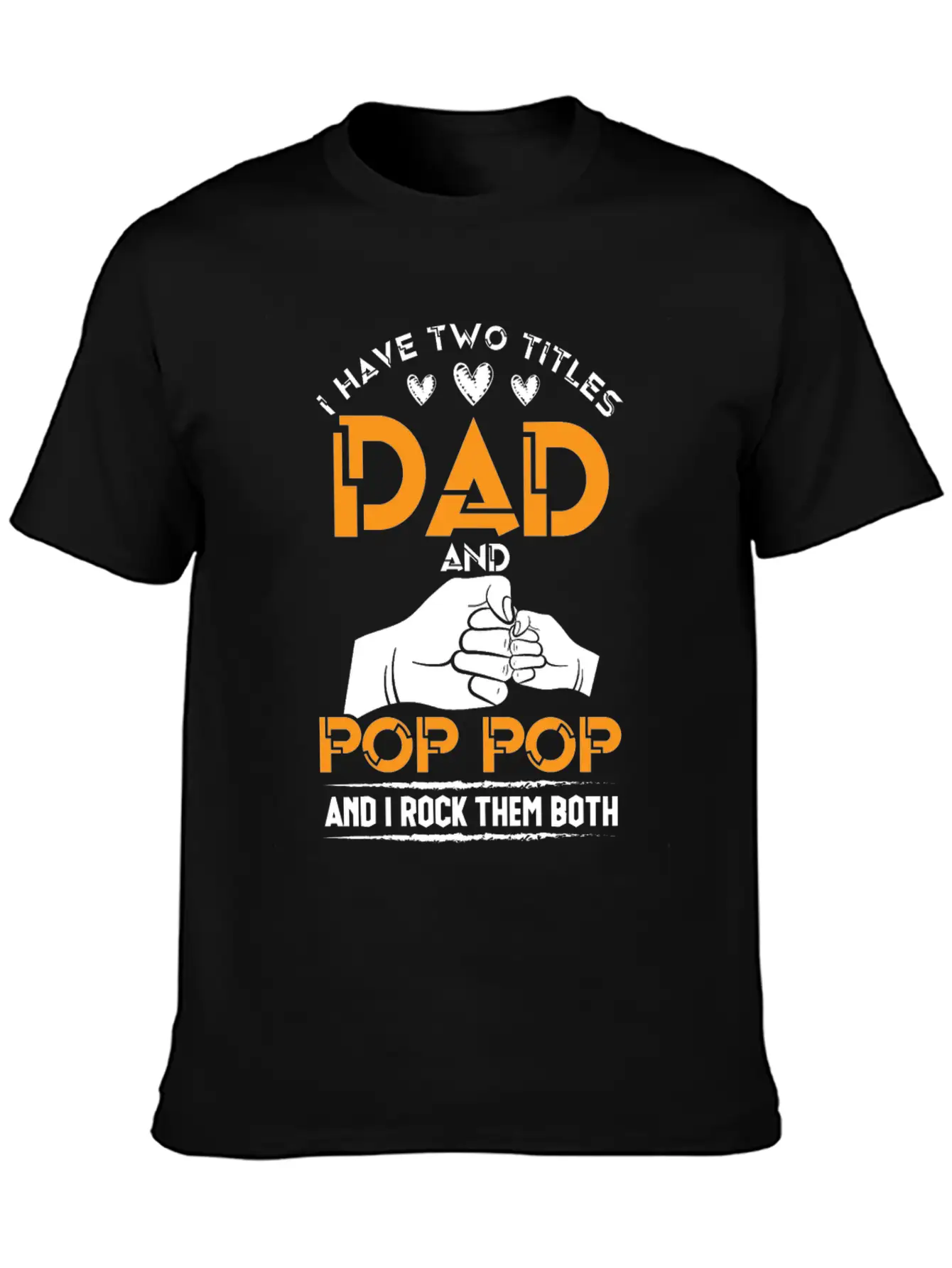 Two Titles Dad And Pop Pop Grandpa Father's Day Relaxed Everyday Tee – Lightweight And Durable Cotton
